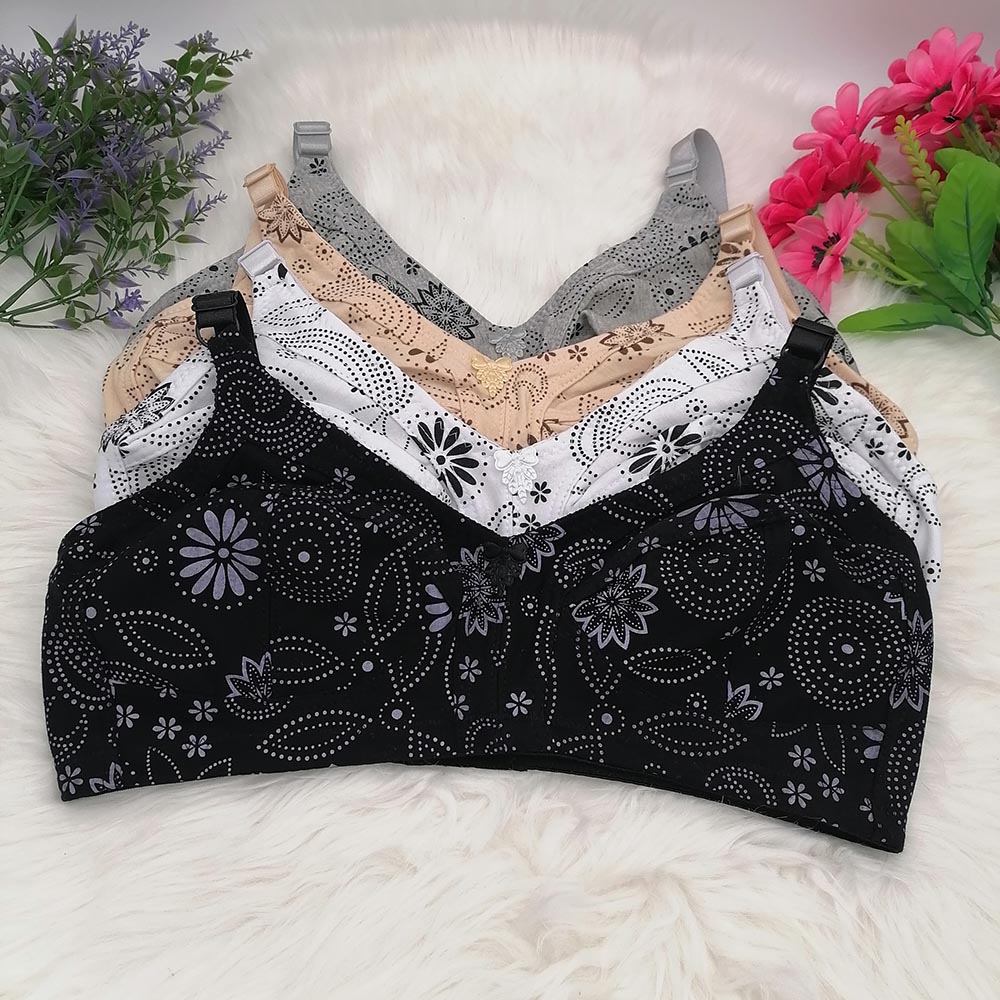 Cotton Bra Everyday - Bra wanita Cup besar tanpa kabel,