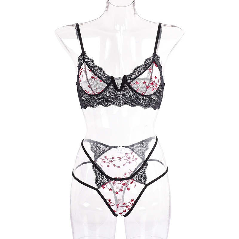 Lace Bralette Set - Set Lingerie Wanita Set Bra Renda