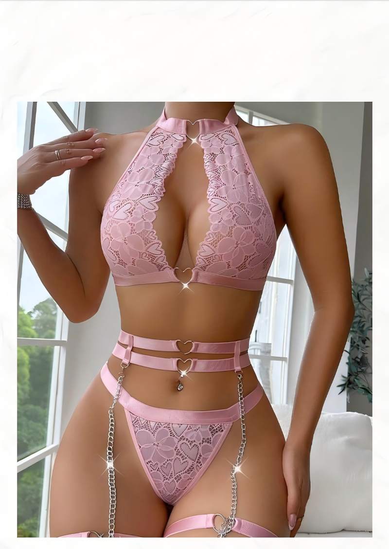 Set Lingerie Seksi Push Up den - Plunge Bra Push Up ulasan dan harga