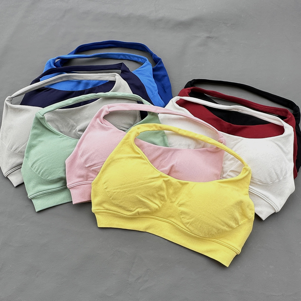 Sport Bra Wanita Seamless Halt - Plunge Bra Push Up ulasan dan harga