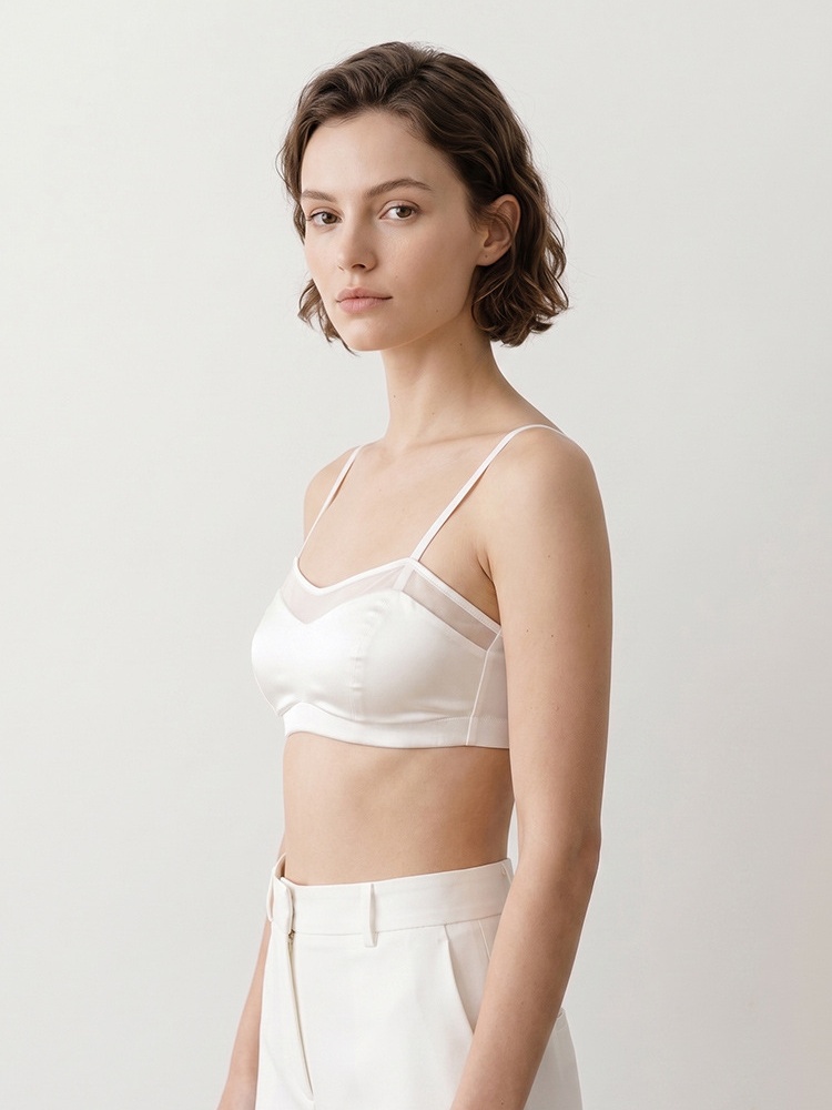 Birdtree, Bra 19MM 93% Sutra A - Sheer Mesh Bra ulasan dan harga